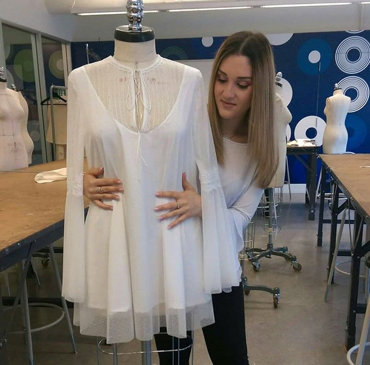 FIDM's tweet image. It's all in the details! Check out #FIDM, Fashion Design, Student, Bernadette Victoria Monnet's beautiful dress she created for her final project. #StudentWorkSunday