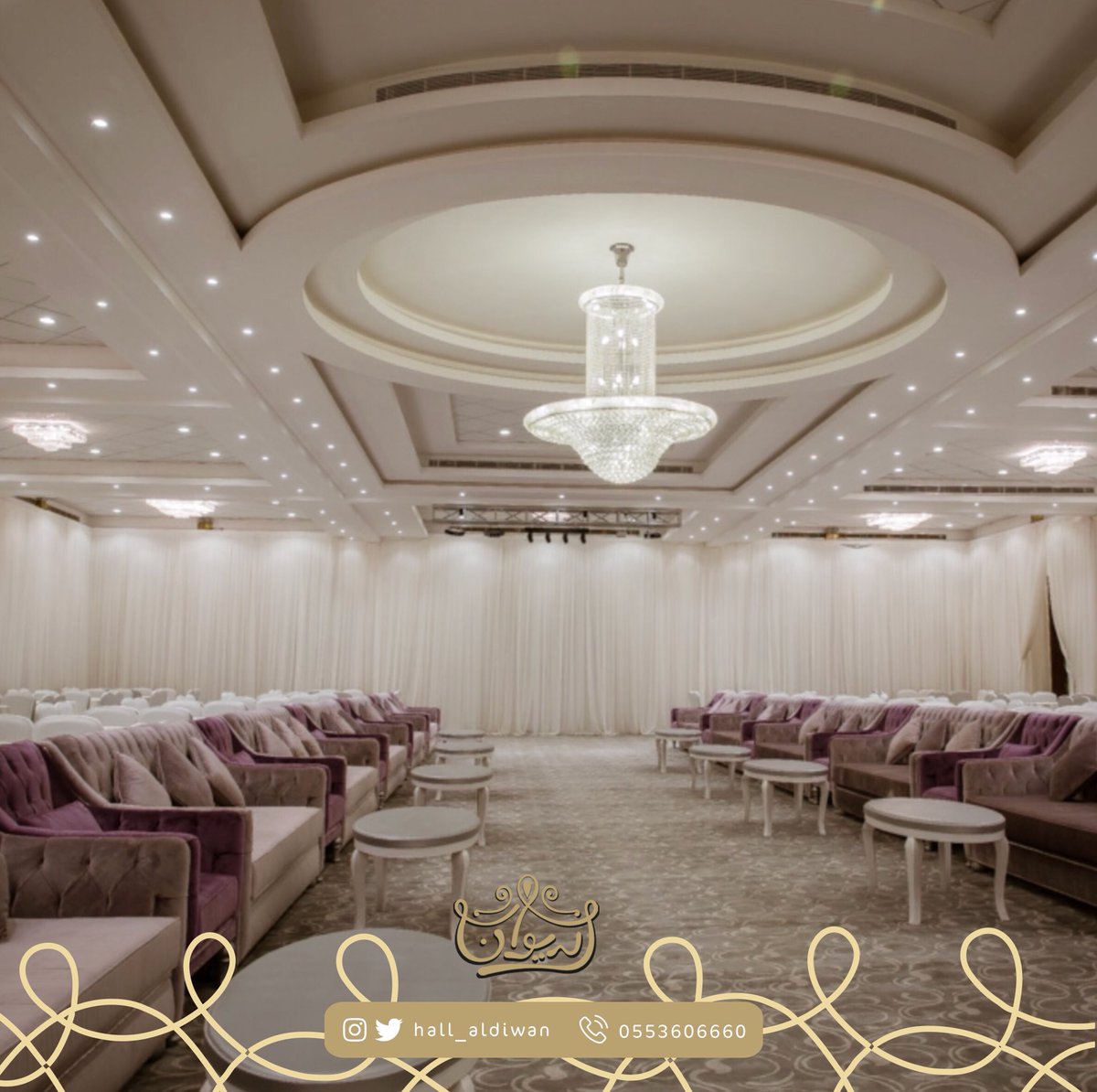 تتسع قاعة النساء لأكثر من 450 ضيف ، مؤثثة بأروع الأثاث .. تتجمل بمناسباتكم السعيدة ❤️