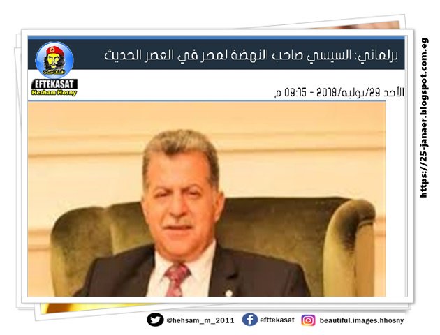 عبد المنعم شهاب عضو لجنة الصحة بمجلس النواب السيسي صاحب النهضة لمصر في العصر الحديث