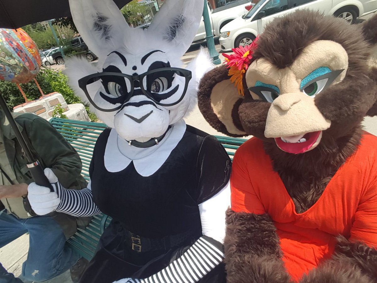 SuzyQMonkey's tweet photo. Fun in the park! #SundayFunday #furryfandom #fursuit #SpringsTails https://t.co/EU3rFHki5v