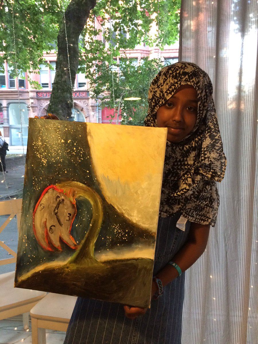 FloatingArtMCR's tweet photo. Here's a snapshot of this weekend's Chagall and Dali workshops. 

Painting classes are at Chapter One Books in the northern quarter. Every Friday and Saturday. Message us for details! https://t.co/9JRtoey0gX