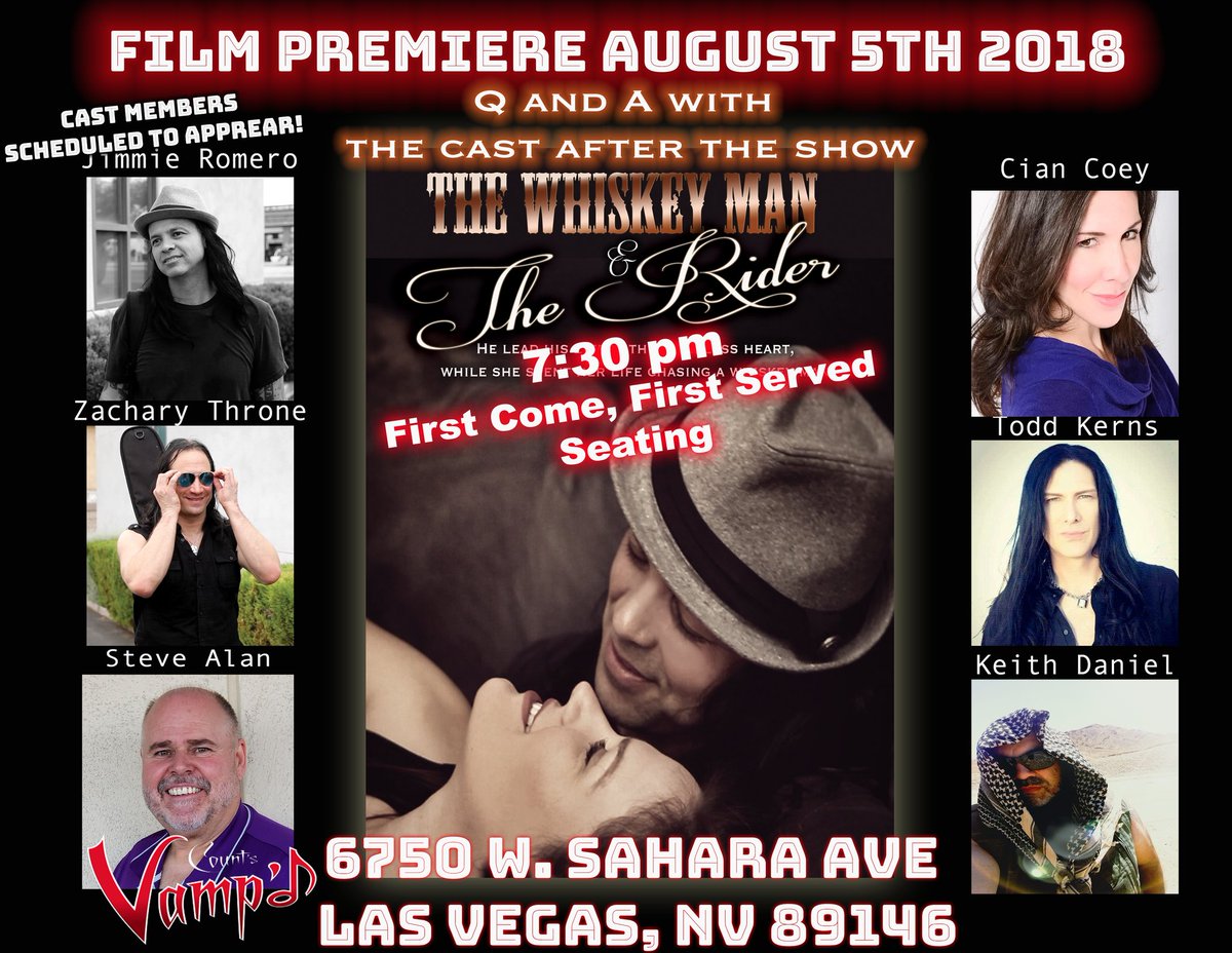 JimmieRomero's tweet photo. Film Premiere of #thewhiskeymanandtherider #vampd @todddammitkerns @zacharythrone @CayenneCoey @JimmieRomero @bryanbishop #keithdaniel #peternylund #alserrato @thehellenbacks https://t.co/YcawmAscc5