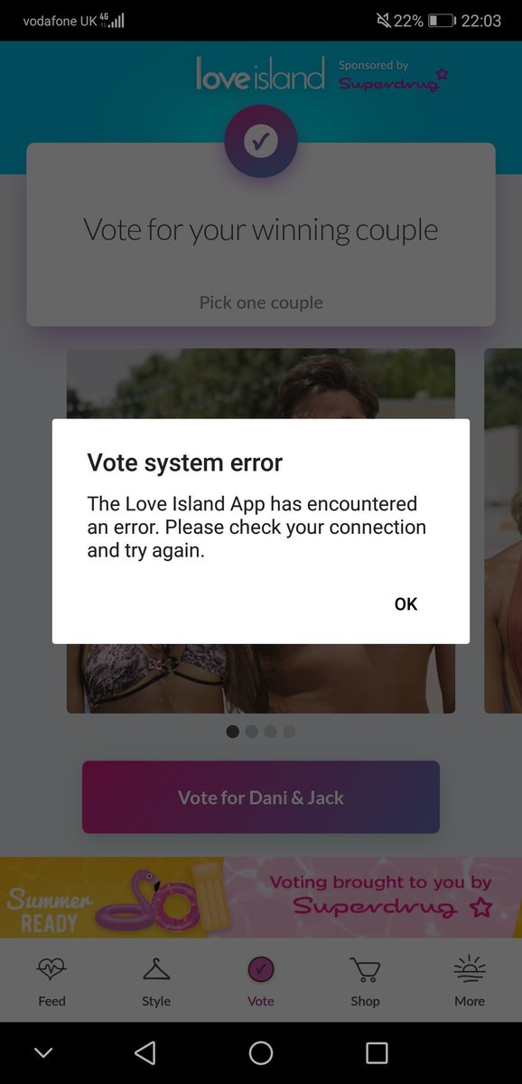 Can't seem to vote for dani and Jack #loveisland please don't be a fix!!! 🙏🙏🙏