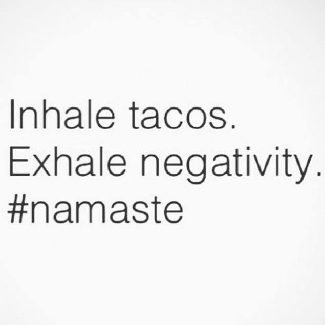 Namaste in bed...but Chakra Yoga starts at 11:30am! @jbr_life_yoga is amazing! Get to class! (Tacos after) #yogamaui #namaste #chakrayoga #tacos #bodybalancemaui