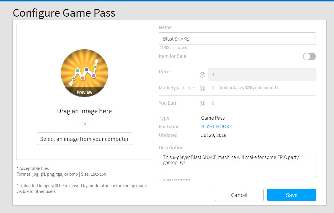 Crykee On Twitter Roblox Has A New Configure Gamepass - how to sell a roblox game pass