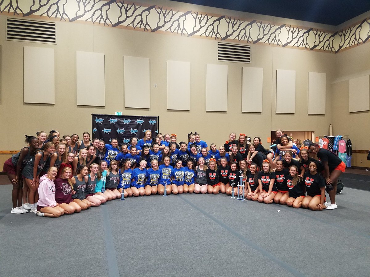 AngMicinski's tweet photo. The HFII, IKE &amp; Utica Cheerleaders are UCS Strong at KalahariXL Cheer Camp this weekend!! @uticaschools https://t.co/WcB8ziBbNF