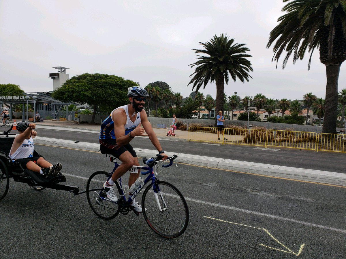 AdaptMovement's tweet photo. Our consultant Steven competed in the Duathlon at Solana Beach with @teamhoytsd today pushing and biking with Sean!! The team triumphantly achieved 2nd place in their division!
Fantastic work Steve!
#adaptmovement #adapt #movement #duathalon #solanabeach #teamhoyt #goals https://t.co/dmXmd3JUVT