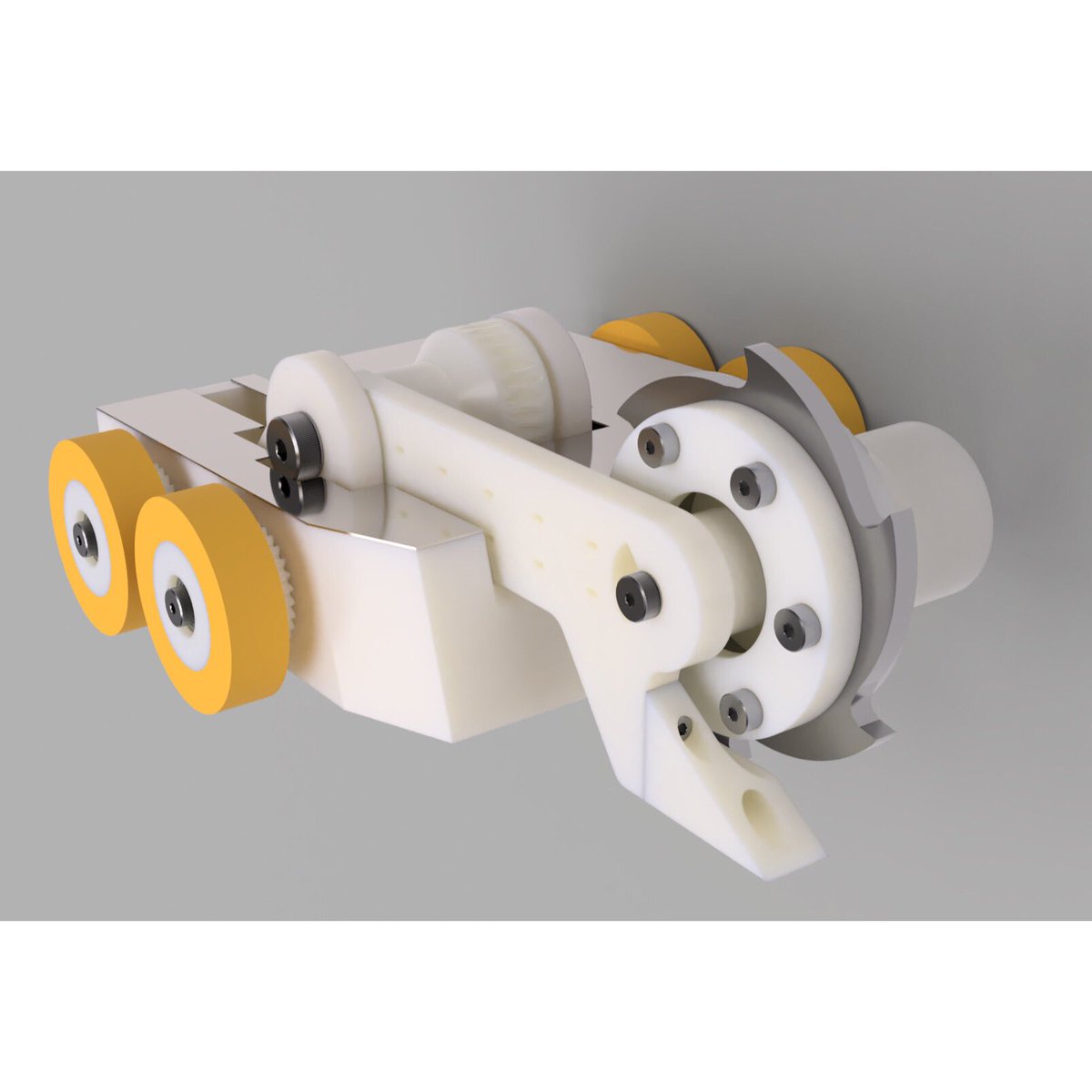 alexmordue's tweet image. Meet “Saw Loser”, my #beetleweight #combatrobot built for @Bugglebots! It’s mostly 3D printed out of @taulman3d nylon on an @e3donline Bigbox, with a selection of Hardox Saw blades ready to slice and dice the other robots.