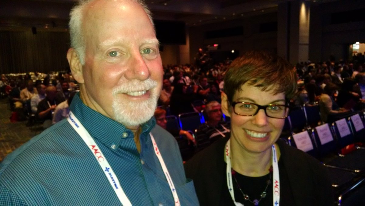 myADLM's tweet photo. Dr. Tina Lockwood with her dad in advance of being acknowledged for her young investigator award #2018AACC https://t.co/6ELBoa123b