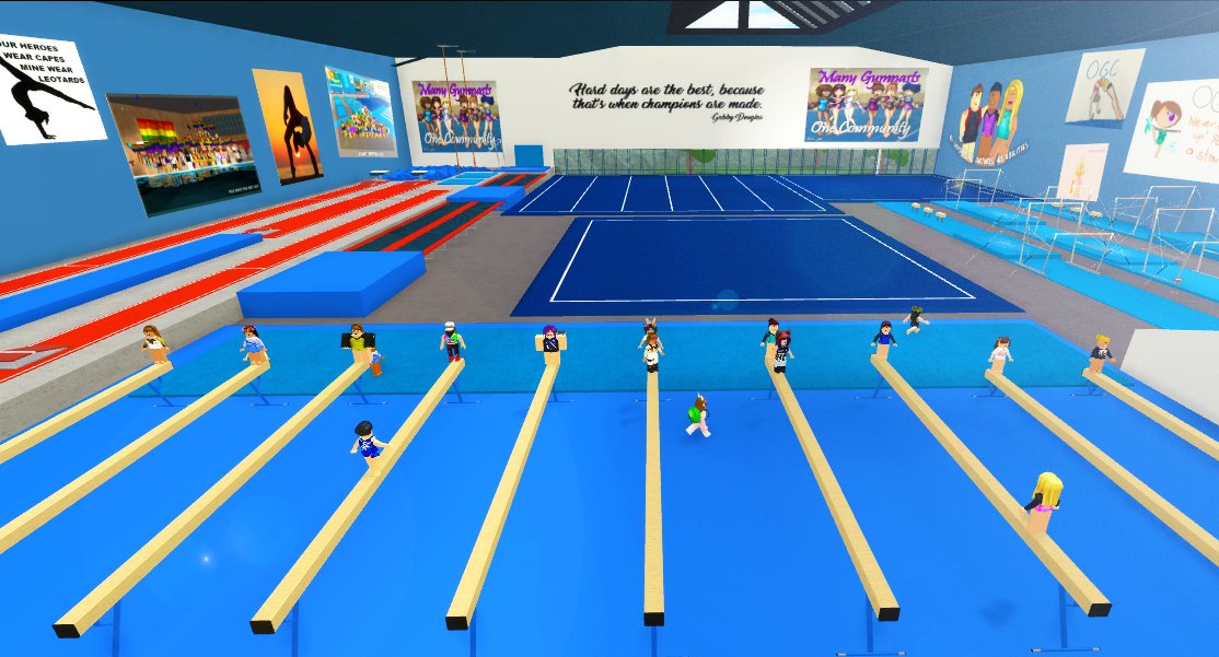 Roblox Gymnastics On Twitter Practicing Beam At The New Private Gym - how to make a gymnastics place on roblox