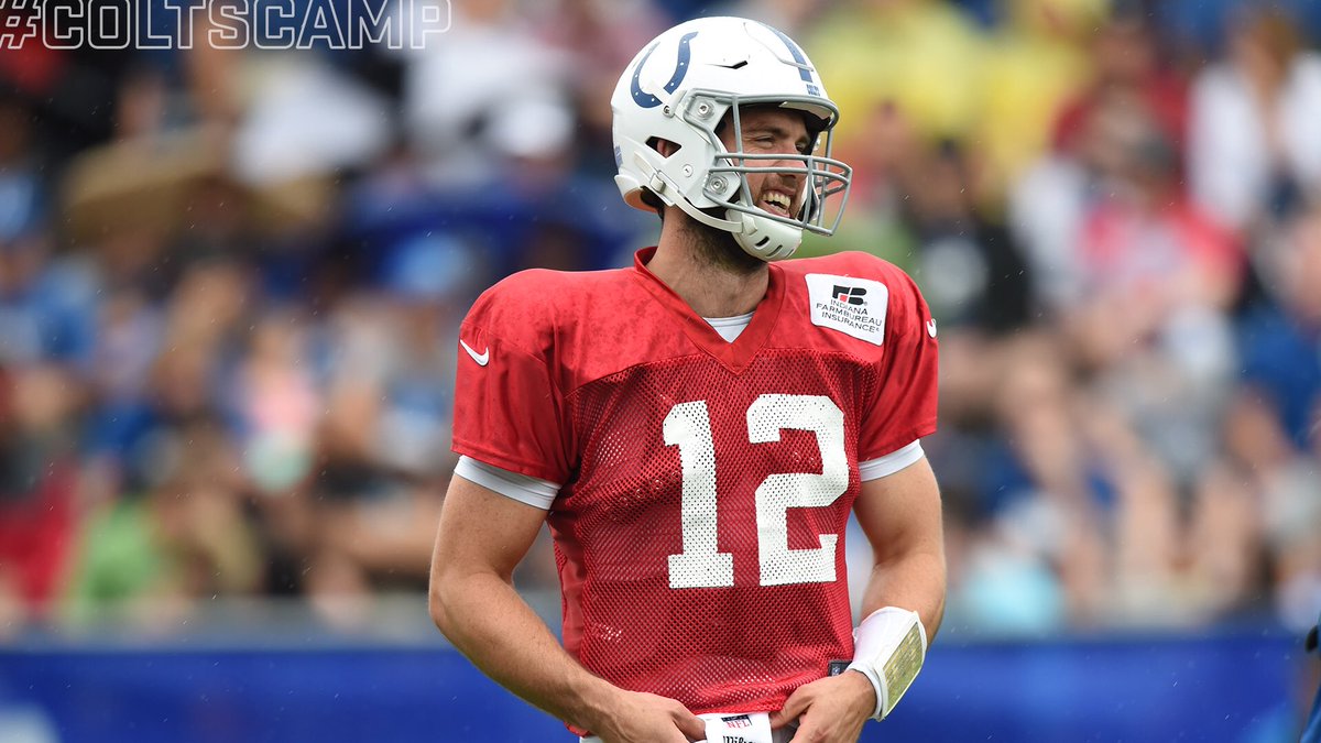 12 is full go in the pads today. #ColtsCamp