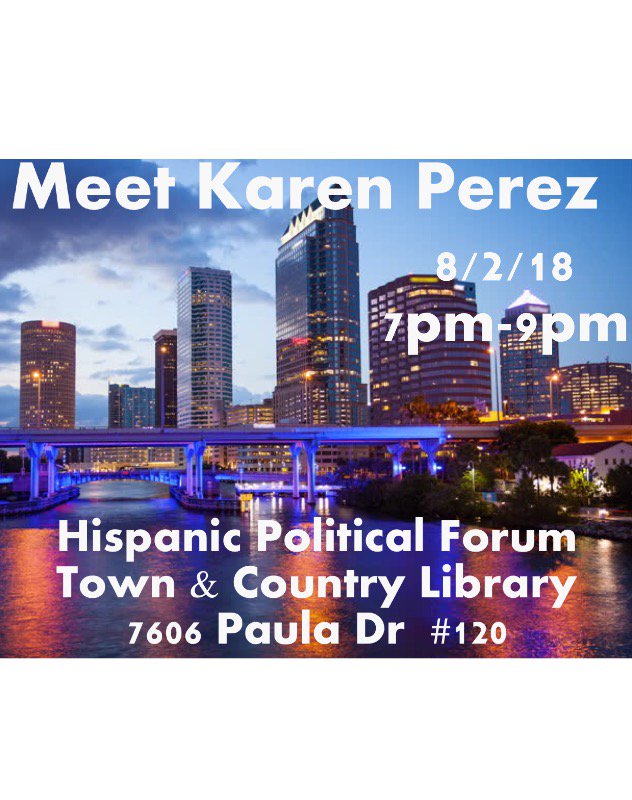 KarenPerezTampa's tweet image. Spread the word! Meet me at an event! Let me know your concerns and solutions! #solutionsbased