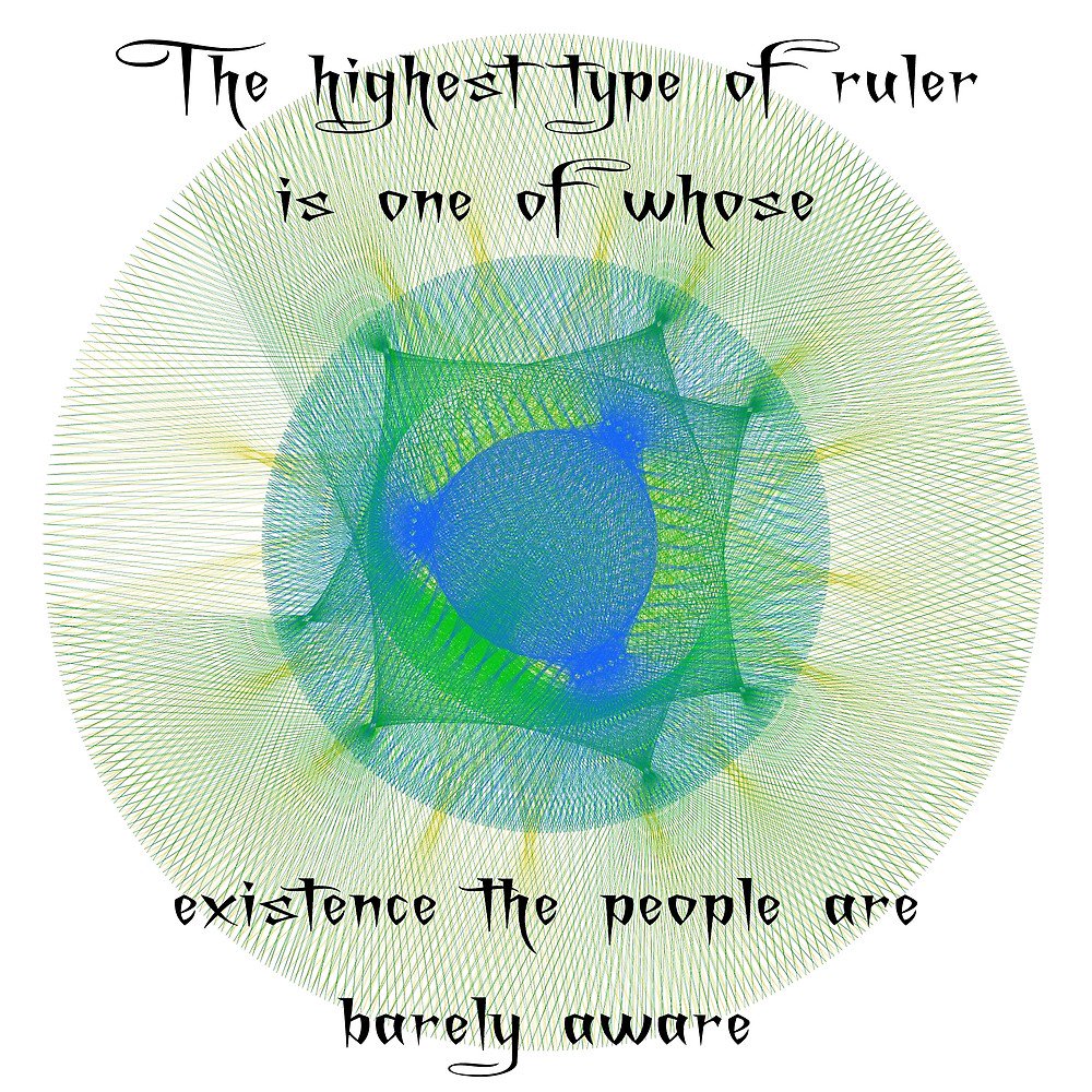 AstroAndMusic's tweet image. Like these?  I've got a lot more!  Various sized prints are available!  The artwork is created by using the orbital motions of #Jupiter four #Galilean moons.  The quotes are from the #Tao Teh Ching (John C H Wu translation). #Astronomy