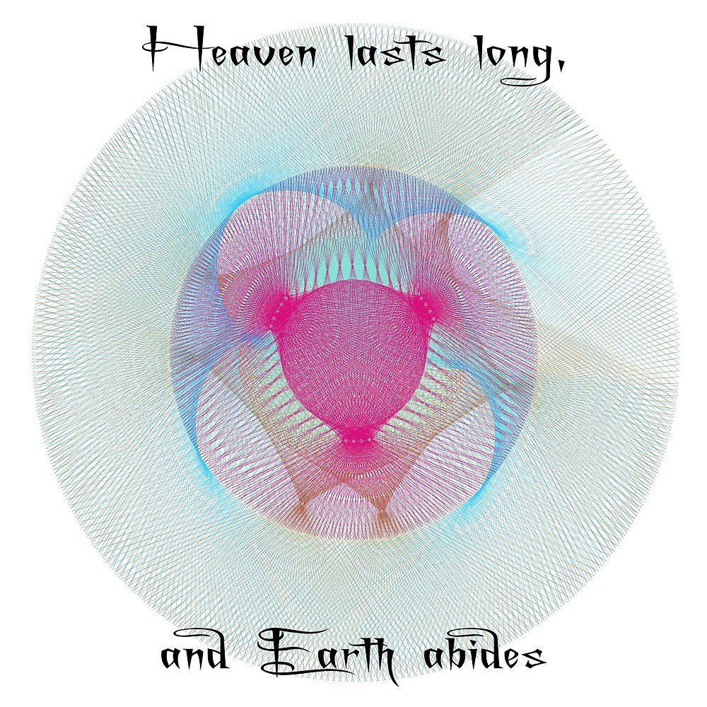 AstroAndMusic's tweet image. Like these?  I've got a lot more!  Various sized prints are available!  The artwork is created by using the orbital motions of #Jupiter four #Galilean moons.  The quotes are from the #Tao Teh Ching (John C H Wu translation). #Astronomy