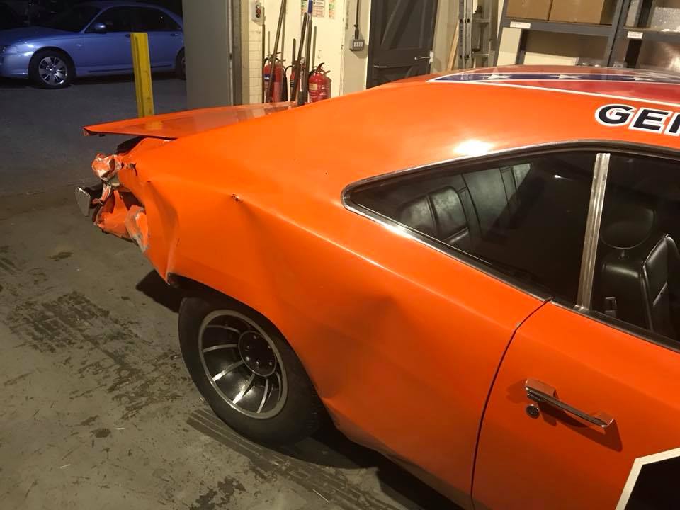 Moparclassic's tweet photo. Go out on the town they said it will be fun they said #Mopar #Dodge 
Est of Cost to Fix $25,000 . 

@madamemopar @MoparMistress @Mopar_Logic @Dodge #MissionImpossible
@Moparclassic https://t.co/FWqLBI5Hbs