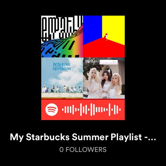 rippanagaby's tweet photo. Yo sbux is doing a playlist competition and this playlist could be added to the one we play in stores! I did mine on some of my fav Kpop jams this summer!!! Please check it out and follow the playlist you donโt have to be premium to follow it!!๐๐๐๐ #PartnerPlaylist #kpop https://t.co/Gg5dGKhTM9
