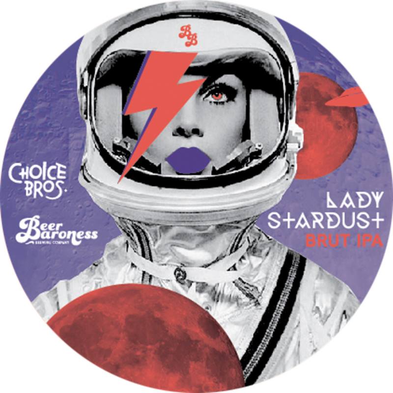 Come join us for a beer-launch! @beerbaronessnz and @ChoiceBros colab Lady Stardust Brut IPA. Hitting taps this Wednesday!