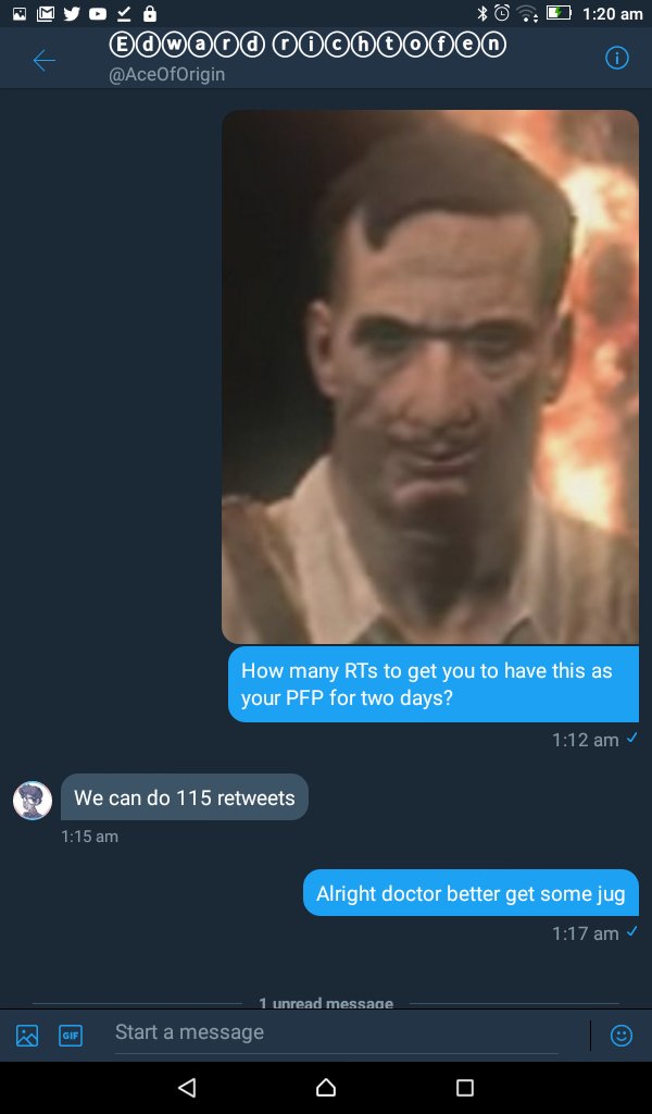 Mind if we do this to him?
It's just 115 RTs.