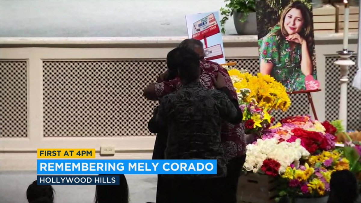 ABC7's tweet photo. Funeral service honors #TraderJoes manager #MelydaCorado who was killed amid police shootout in Silver Lake https://t.co/W2Tn2J0rHW https://t.co/LFFsTeJWfD