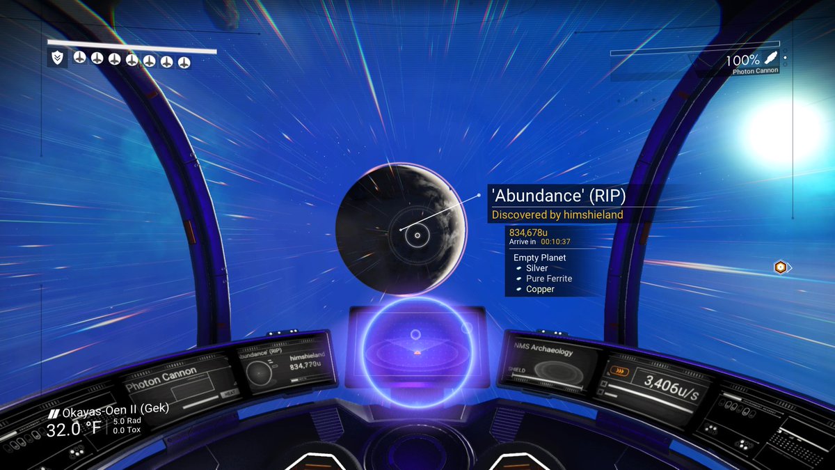 NMSarchaeology's tweet photo. On 6 May 2018 I wrote about the ghost world of Abundance (@himshieland): https://t.co/XCruQ78fFo. This is what Abundance looks like now (29 July 2018). #LegacyHub #GalacticHub #NMSAS #NoMansSky https://t.co/eOF1tfXIWF