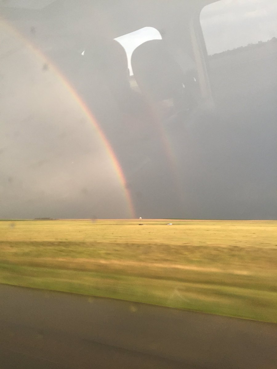 RileyWade25's tweet photo. we got some wind, rain, hail, and to finish it off rainbows. fun times ⛈🌈 #byecolorado https://t.co/Q7l8WhkaK6