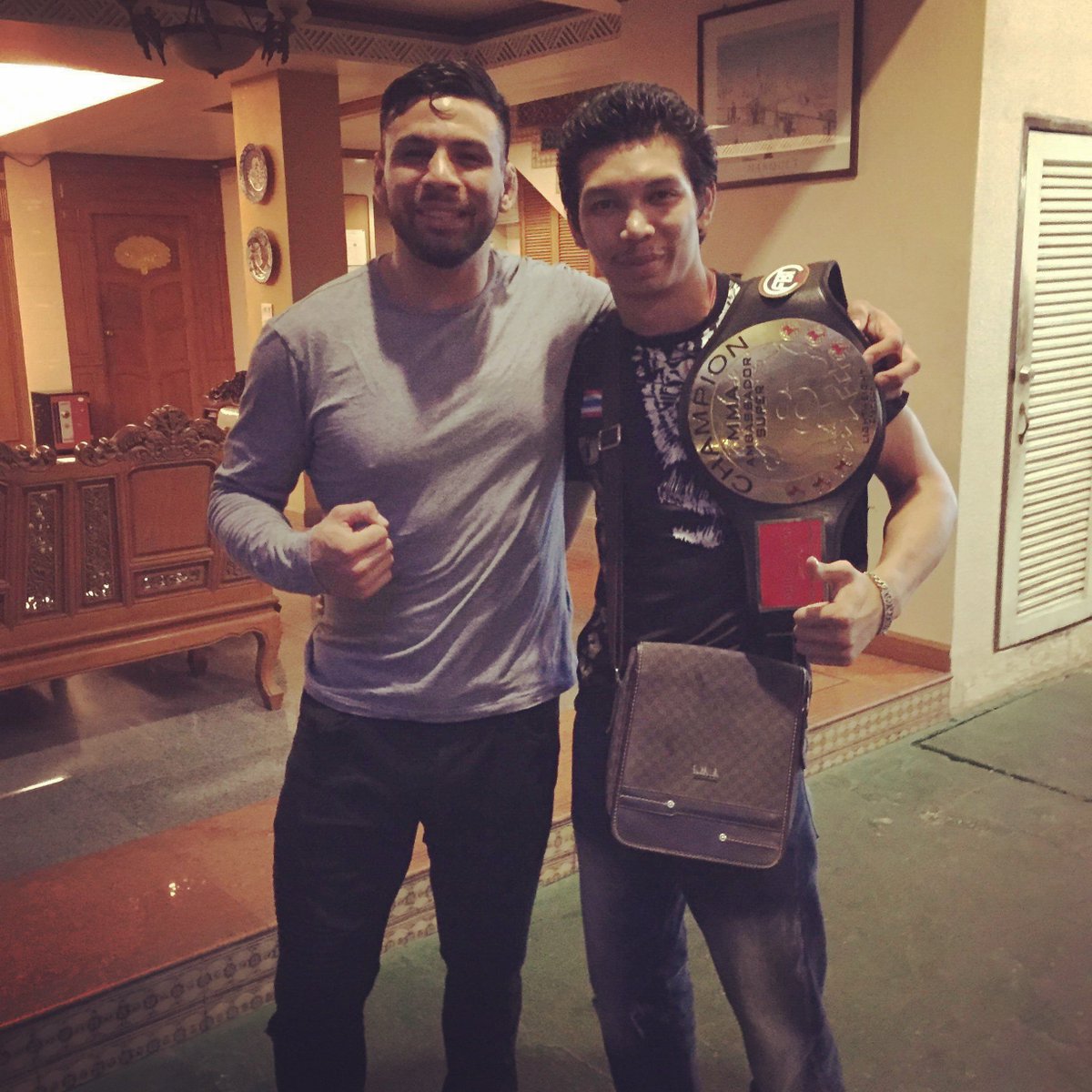 With one of my favorite MMA fighters after winning his amateur mma title happy to be called your coach <a href="/petlomsin/">petlomsin</a> #mma #thaimma #mmafighter #muaythai #jiujitsu #wildcardmma #elitefightclub #elitetrainingcenter #bjjasia #bangkokfighters #mmashouts