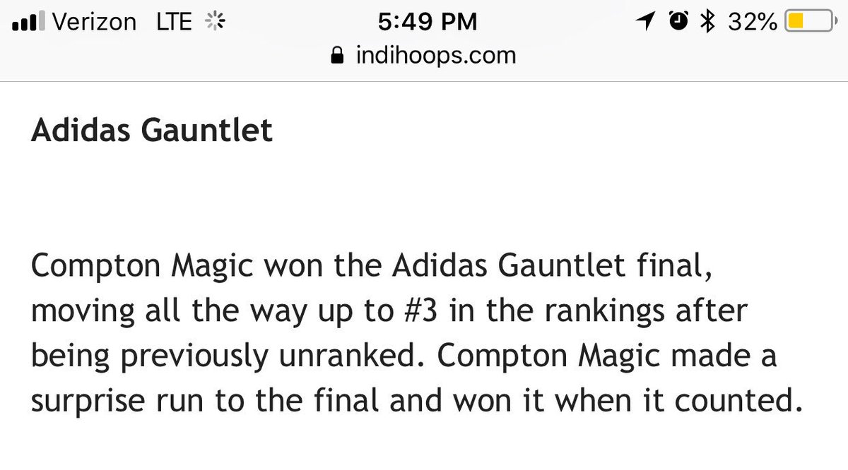 Sensitive 😂 The basketball gurus at @IndiHoops had the CM 17’s Unranked all year till after the 1st week of July. At that point we had won 25 in a row. Never commented. Let’s just make sure the disrespect is documented so that everybody knows✌🏾