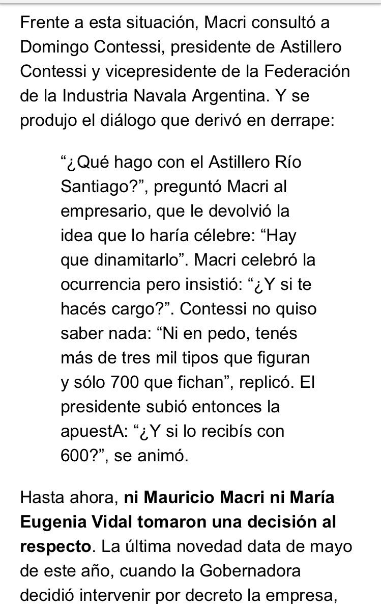 MiguelFunesA's tweet photo. “Hay q dinamitar el #AstillerioRioSantiago “ Contessi empresario naval. Macri piensa igual, lo demuestra al adquirir buques a Francia y comprar lanchas a Israel. Vidal no reactiva la construcción del Eva Perón y Juana Azurduy. Lanatta en PPT desprestigiando al #ARS se nota mucho https://t.co/vj4kUSNEYK