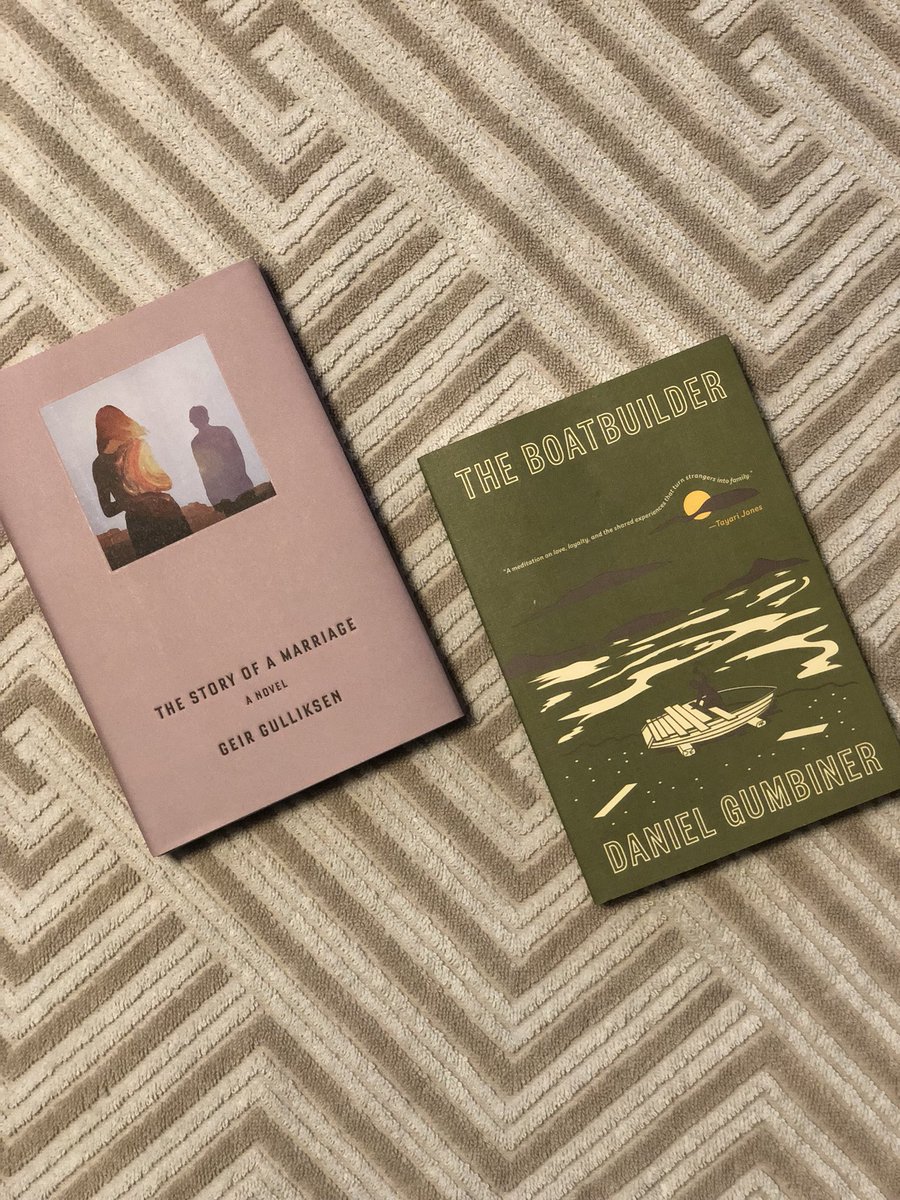 inkpaperblog's tweet photo. Picked up these two this week #AStoryofAMarriage by #GeinGulliksen @hogarthbooks & #TheBoatBuilder by @DGumbiner @mcsweeneys. https://t.co/aUlyWHNPV2