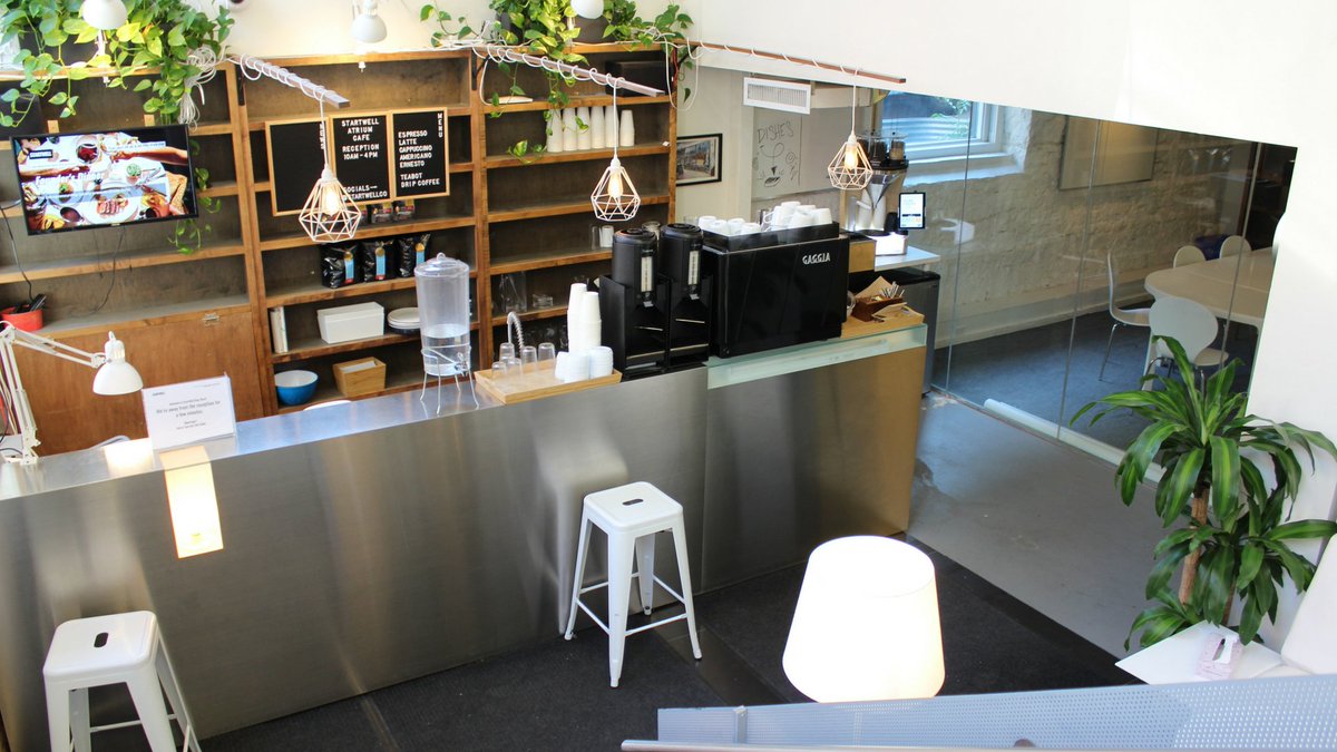 We're glad to announce new venue partner @StartWellco, a co-working space w/ gorgeous interiors, incl a mezzanine-style glass meeting room overlooking their entrance &amp; coffee bar, a terrific event space w/ exposed brick walls to give any gathering a smart yet intimate atmosphere.