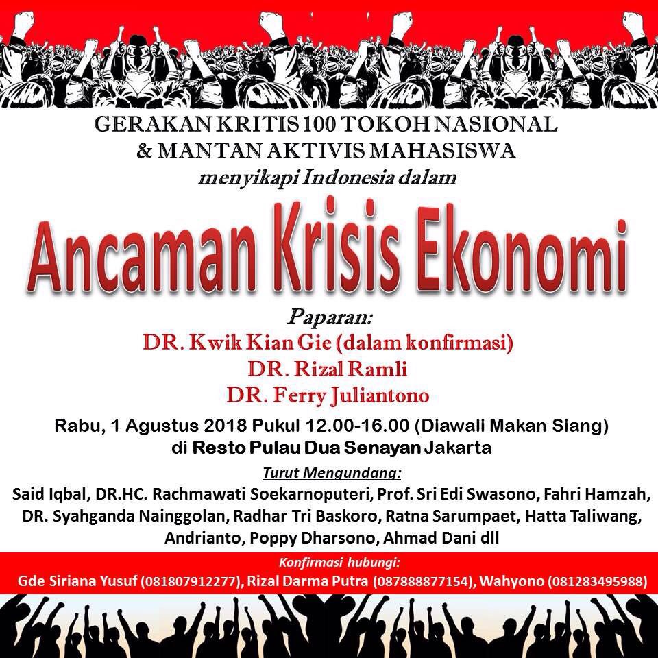 Bangkitlah wahai para Aktivis, intelektual, akafemisi, dll. Cukup sudah kemunafikan itu. Mari rapatkan barisan. Bersama-Sama memperjuangkan  #2019GantiPresiden ; Untuk #perubahan. Untuk #IndonesiaBangkit. Bismillah!