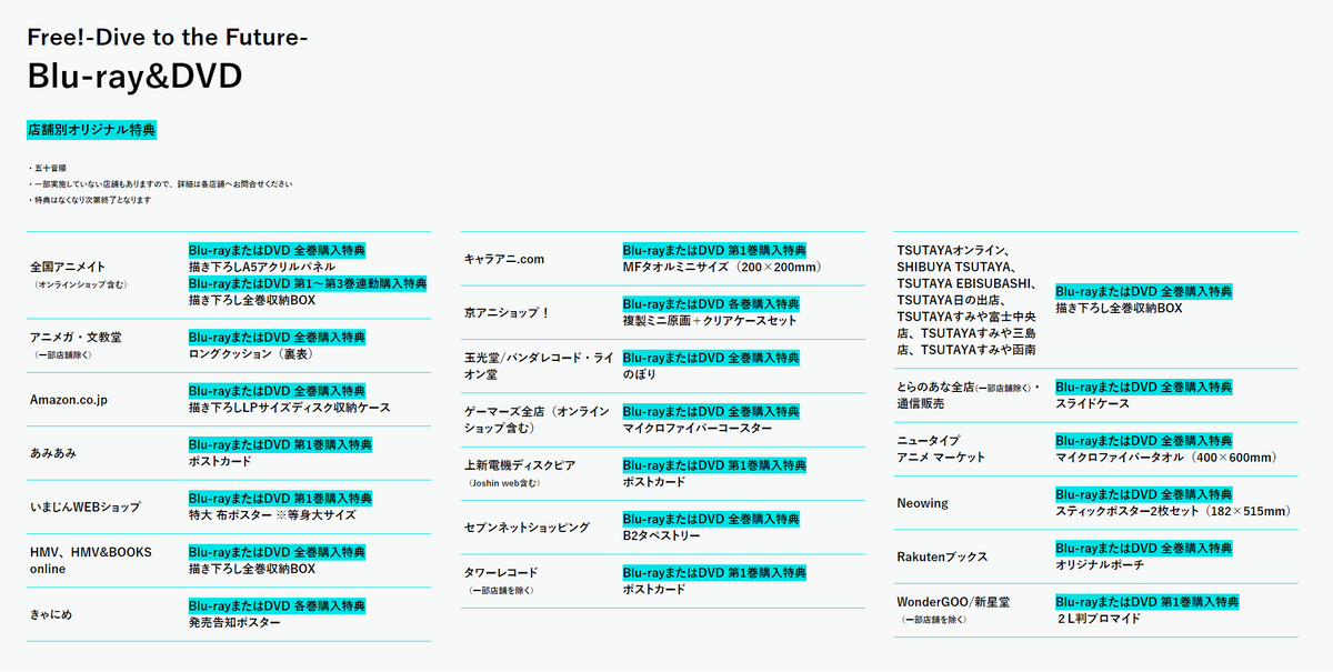 Free! DF Amazon Blu-ray DVD 全巻購入特典 ケース | biaxial-films.com