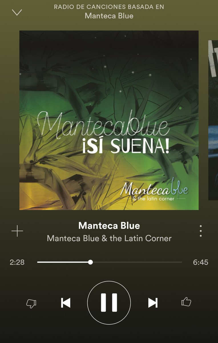 Wilfredotweet's tweet photo. Mi recomendado de hoy es la poderosa música de #MantecaBlue
Esto hay que escucharlo. Ojo, no es oírlo, ESCUCHARLO! Grandes mis panas @Danigutierrez0 y todo su combo. https://t.co/aYrvOKd2JG