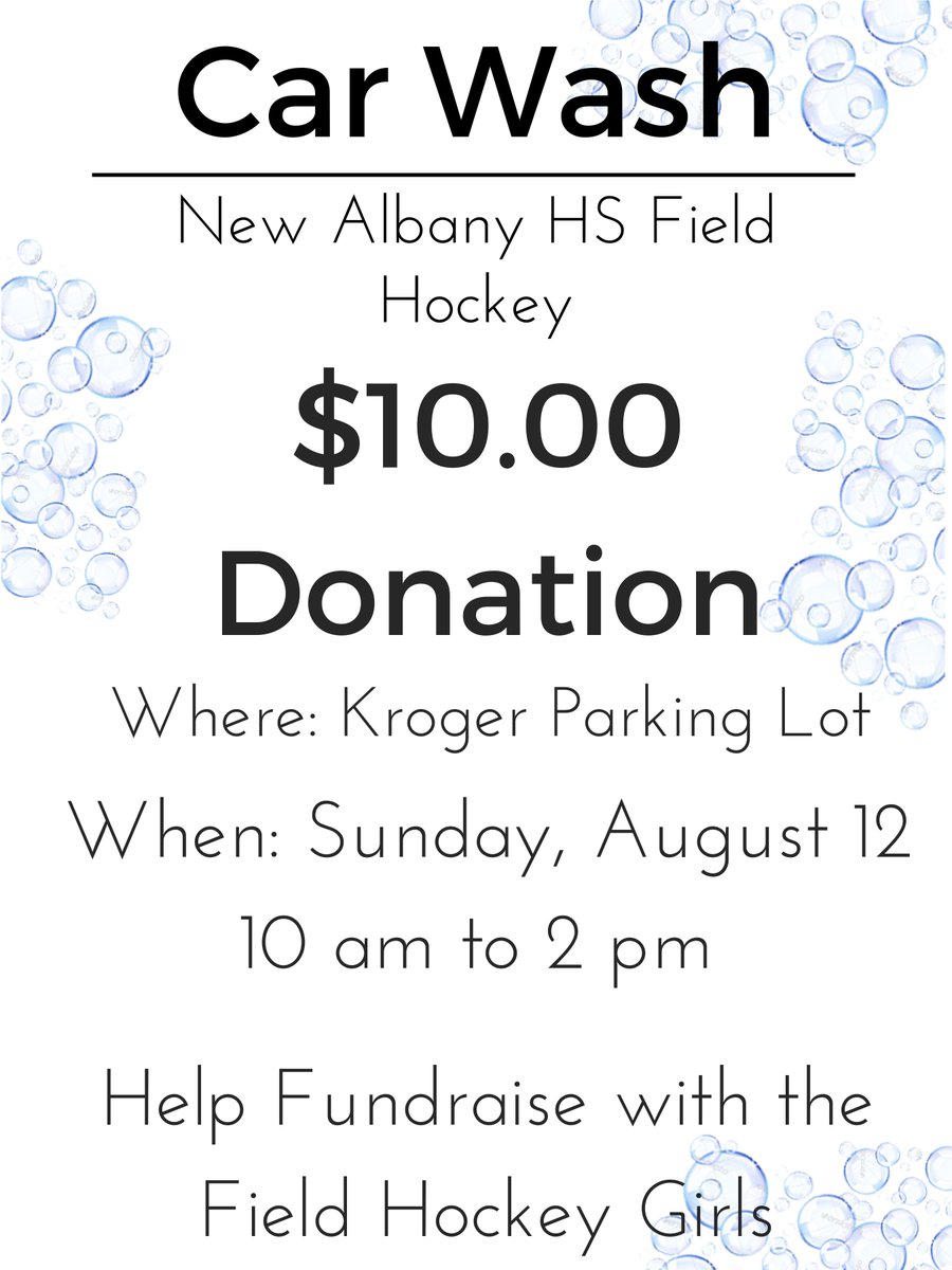 mlweldon's tweet photo. In 2 weeks, @nafieldhockey will be holding a car wash to raise $ for our program! 🏑   Mark your calendars to make a stop at the New Albany @kroger on 8/12!  🚗🚕🚙

@napls_athletics @EagleBackers https://t.co/HgfuRHBDUi