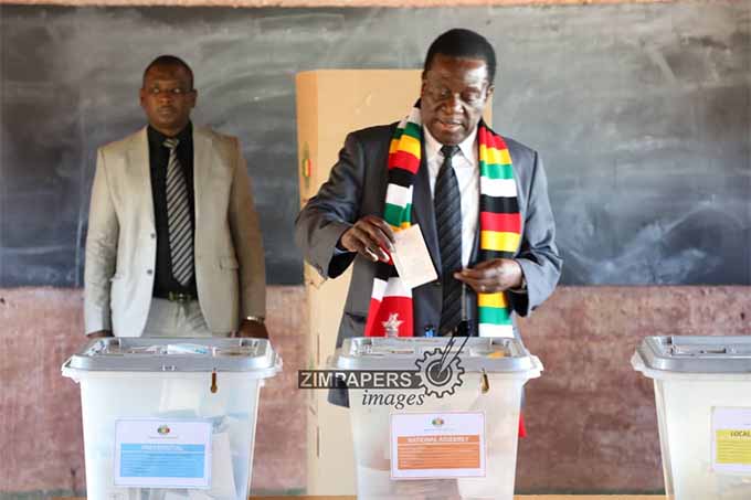 Zimbabwe President and ZANU PF Presidential candidate Emmerson Mnangagwa says  the country is experiencing democracy never witnessed before, He was speaking shortly after casting his vote at Sherwood Primary shcool in Kwekwe. #Zw2018 #ZimElection2018