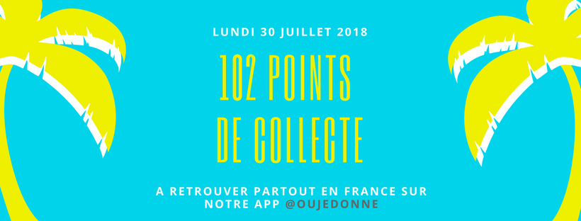 AMRACFR's tweet photo. [#INFOF2F] 102 points de collecte aujourd'hui à retrouver sur notre app @Oujedonne, pour être généreux même en vacances ! 

SAVE THE DATE : le 11.10.18 inscrivez-vous pour assister à la restitution de notre #panoramaduf2f à Paris
[INSCRIPTION ICI => https://t.co/APupNNXubX ] https://t.co/8RHUW0vB2X