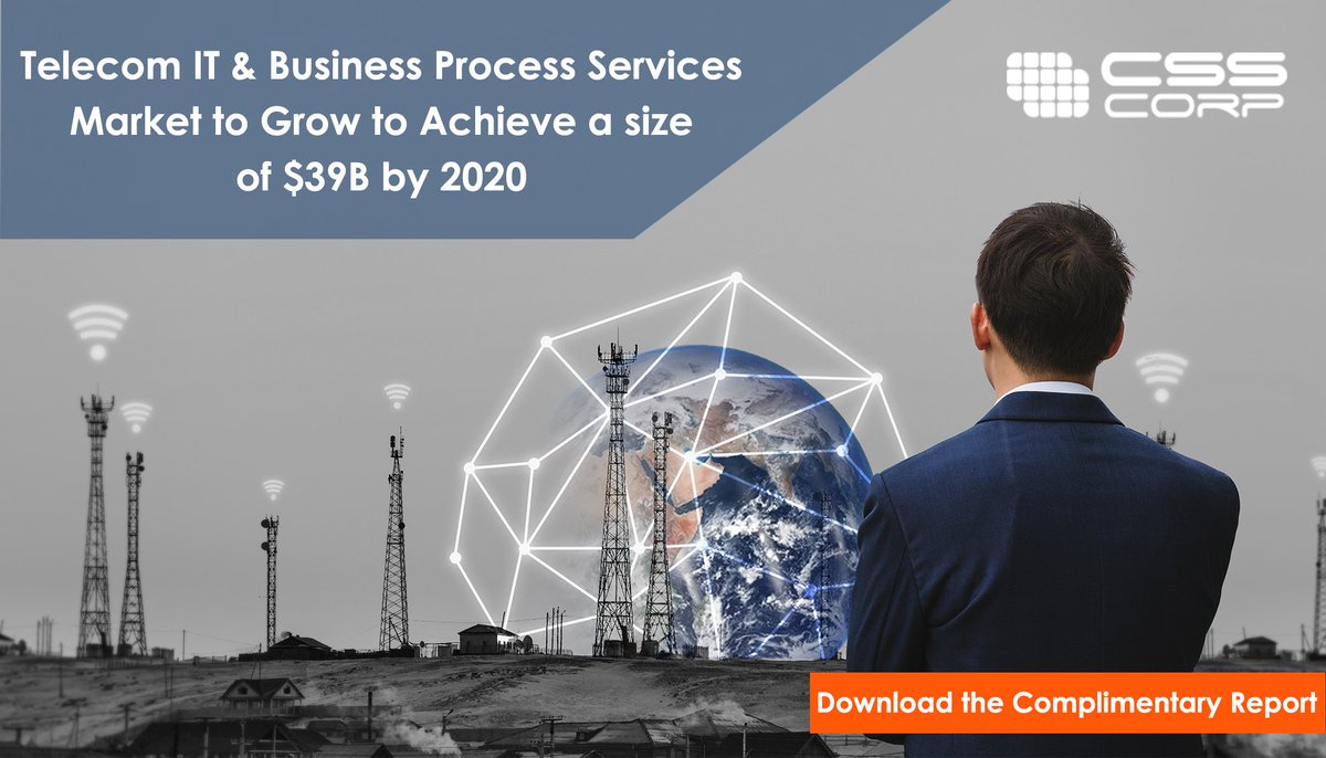 nagarajud's tweet photo. #Telecom IT & Business Process Services Market to Grow to Achieve a size of $39B by 2020 ! Download the Complimentary #HFSBlueprint Report and Future Proof Your Telecom Business https://t.co/zdrWTwbqPl #HFSResearch #WinnersCircle @CSSCorp #Telecomoperations #2018HFSReport https://t.co/U1odKP18bM