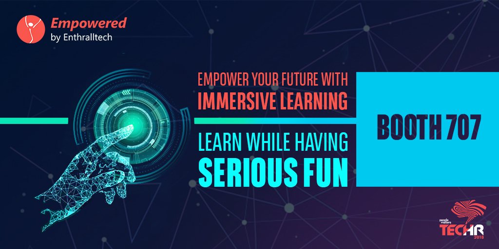 While the world is busy talking about it, we have already done it. Experience gamified learning made easy. Experience Empowered.
#TechHR18 #TECHRleaders #innovation #technology #experience #futuregoals #hrleaders #training #booth707