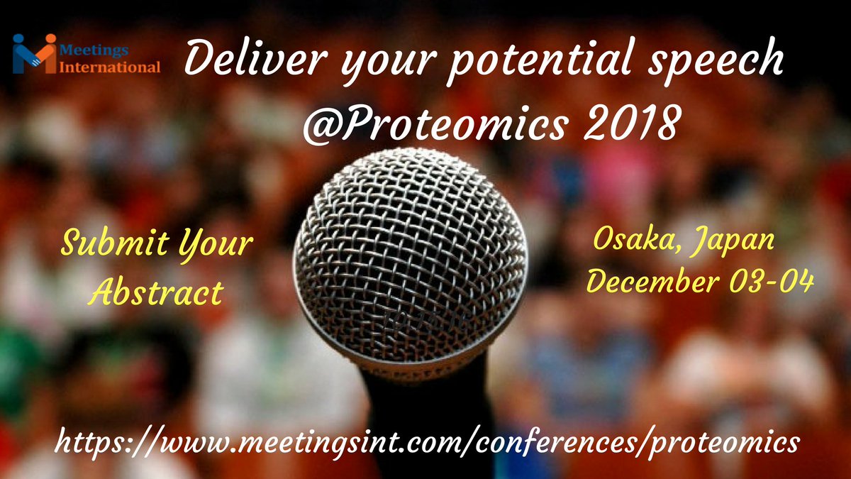 proteomics_2018's tweet photo. Every invention makes the world better @ https://t.co/s5QmvaLlbP
Let the inventions be shared and globalized at #Proteomics_2018 at #Osaka, #Japan during #December 03-04,2018 on #Clinical_Bioinformatics, #Genomic_Informatics, #Cancer_and_Clinical_Proteomics...
@ProteinBiology https://t.co/0AThxsiBdt