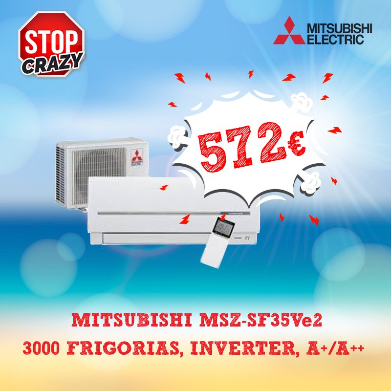 Webstopcrazy's tweet photo. Compra ya tu aire acondicionado y que pase de largo el verano 😊
Los aires #Mitsubishi son silenciosos y destacan por su eficiencia, diseño e innovación.
⇢ https://t.co/q3vQi3edzK ⇠
#SiempreContigoMitsubishiElectric #Oferta #Verano https://t.co/BDyD9M4V2v