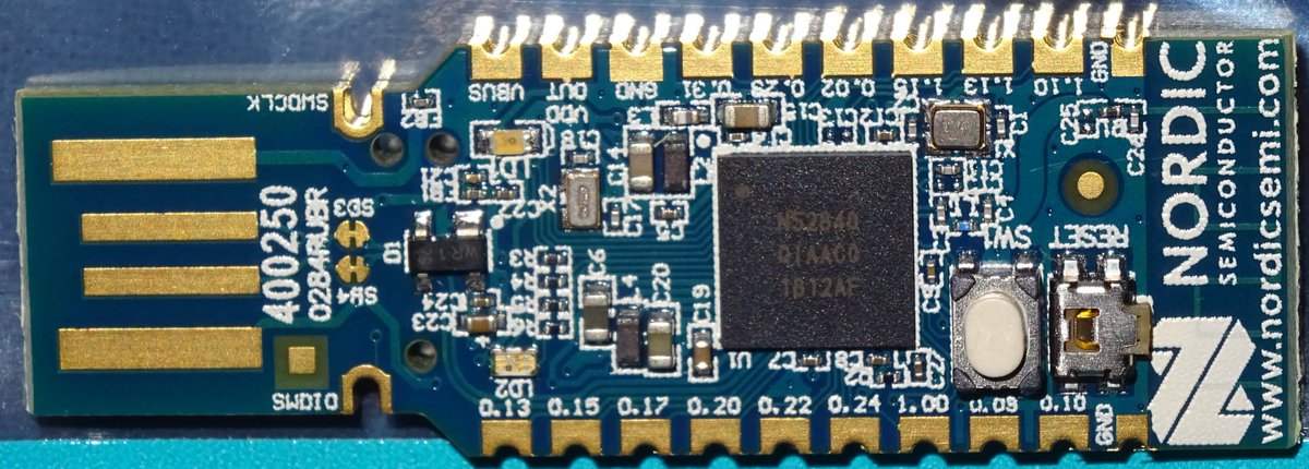 Closeup to the  #nrf52840 Dongle from <a href="/NordicTweets/">Nordic Semiconductor</a>