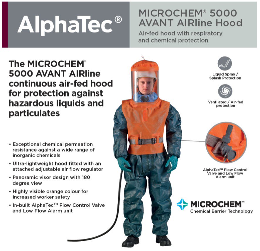 microgardltd's tweet photo. If your workers need protection against hazardous liquids and particulates in the chemical, life sciences, oil, petrochemical and other industries, use our continuous air-fed hoods. Contact Ansell Europe on +32 (2) 528 74 00 for more information. #AnsellProtects https://t.co/iuyRiA9r0N
