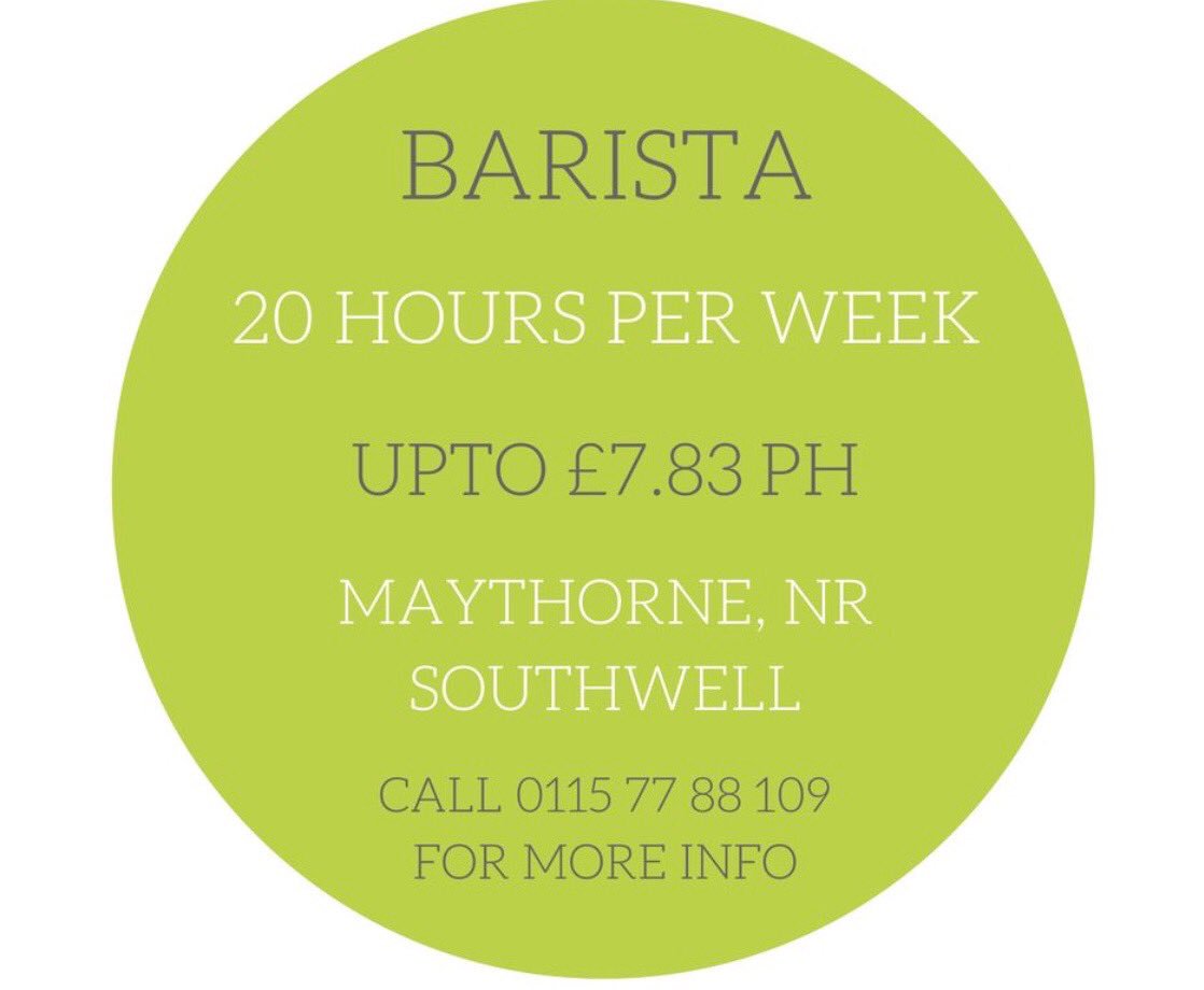 We are currently recruiting for a barista to join team All Mine Cakes by the Lake, we are looking for someone hard working, enthusiastic and loves being part of a team, experience isn’t essential but preferable. The vacancy requires flexibility and includes working weekends x