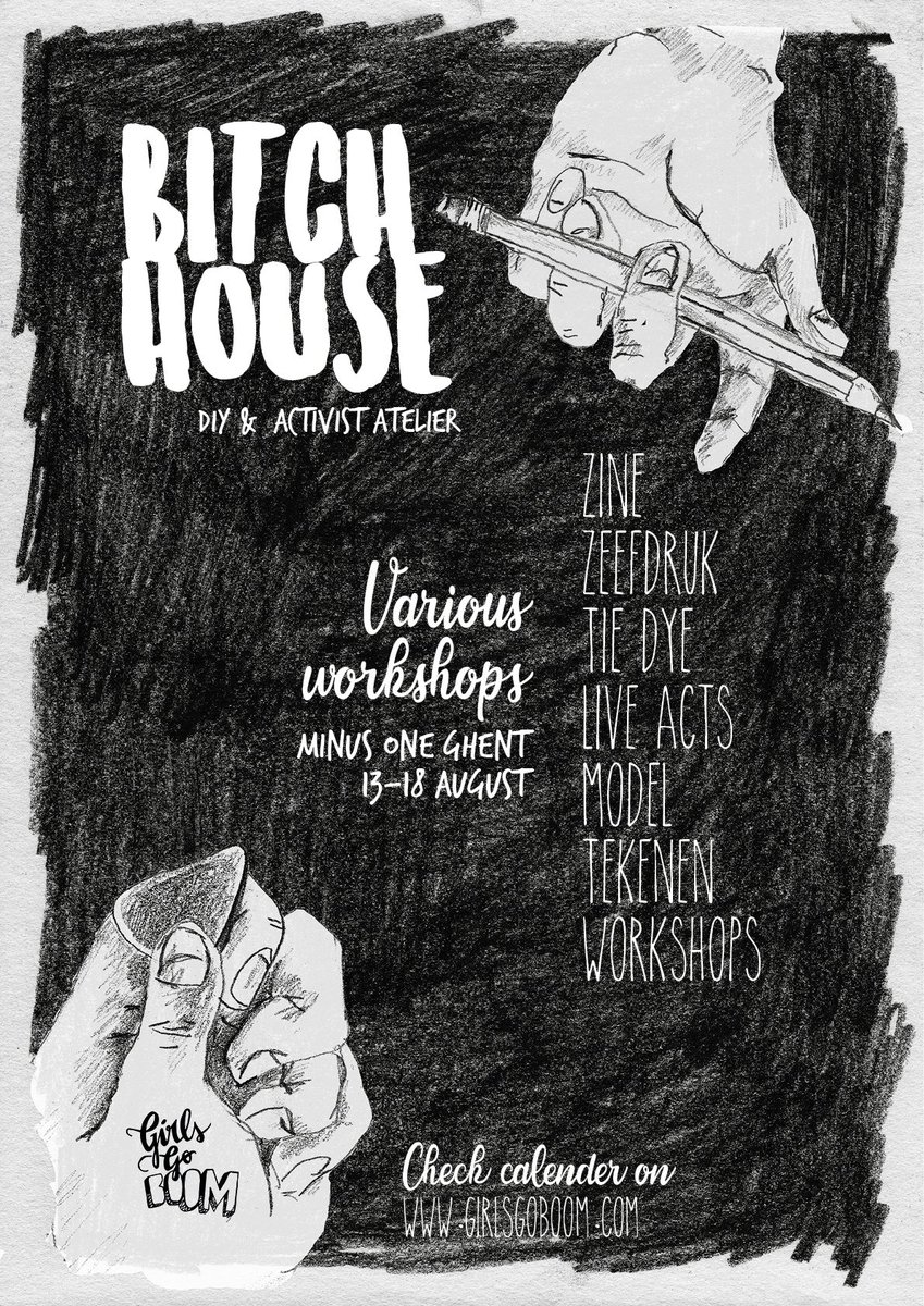 GirlsgoBOOM_'s tweet photo. Fuck the beach, we're building a BITCH HOUSE this summer! From 13 until 18 August in Minus One Gent. Come hang out. https://t.co/A6miyjPVeA