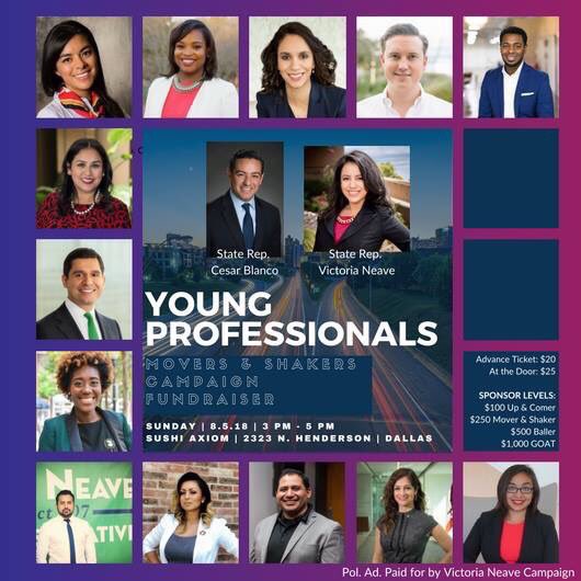 ElVotoEsLatino's tweet photo. We’re only a week out from @Victoria4Texas ᗰoᐯeᖇᔕ & ᔕᕼᗩkeᖇᔕ Eᐯeᑎt! Become a sponsor or just come to listen to the speakers like @TOrdexRamirez, co-founder of #ElVotoEsLatino #MoversAndShakers #VictoriaNeave https://t.co/R96UcAWxtz