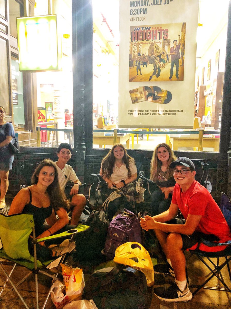 dna332's tweet photo. Think they are excited 😂Sitting outside @BNBuzz all night to get wristbands to meet @Lin_Manuel @_mandygonzalez at the rest of the cast #InTheHeights @BroadwayGirlNYC @SpencerAstrow https://t.co/SVI35hl1q8
