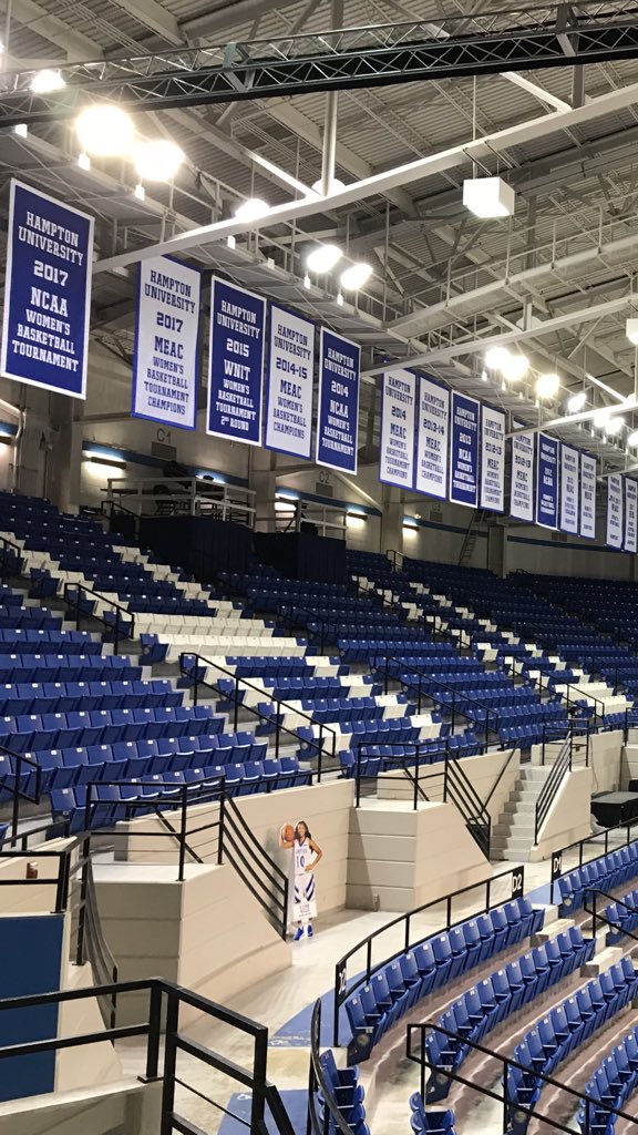 CoachTValentine's tweet photo. Thankful to @HUAthletics1868 and Coach Six, the @LadyPiratesWBB have an opportunity to be GREAT! We have identified some talented ballers. We want high character, academic excellence and “out right dogs” on our campus. It’s the #HamptonWay #ChasingGreatness #BuildingaLegacy. https://t.co/HP5N3dLw0x