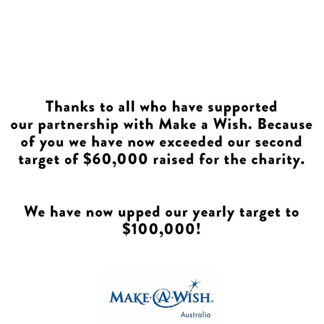 We are so proud to support and contribute to Make A Wish Australia!