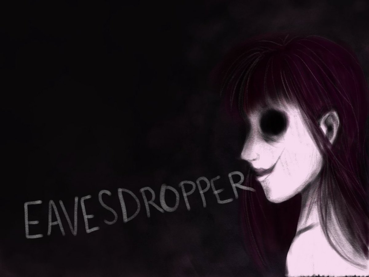 PennyTailsup's tweet image. Cover art for my latest story, “Eavesdropper”, which is posting to reddit in 08/02 (and available to patrons right now!) I drew this up today for the narration. What do you think? #horrorart #horrorstory #writerartist