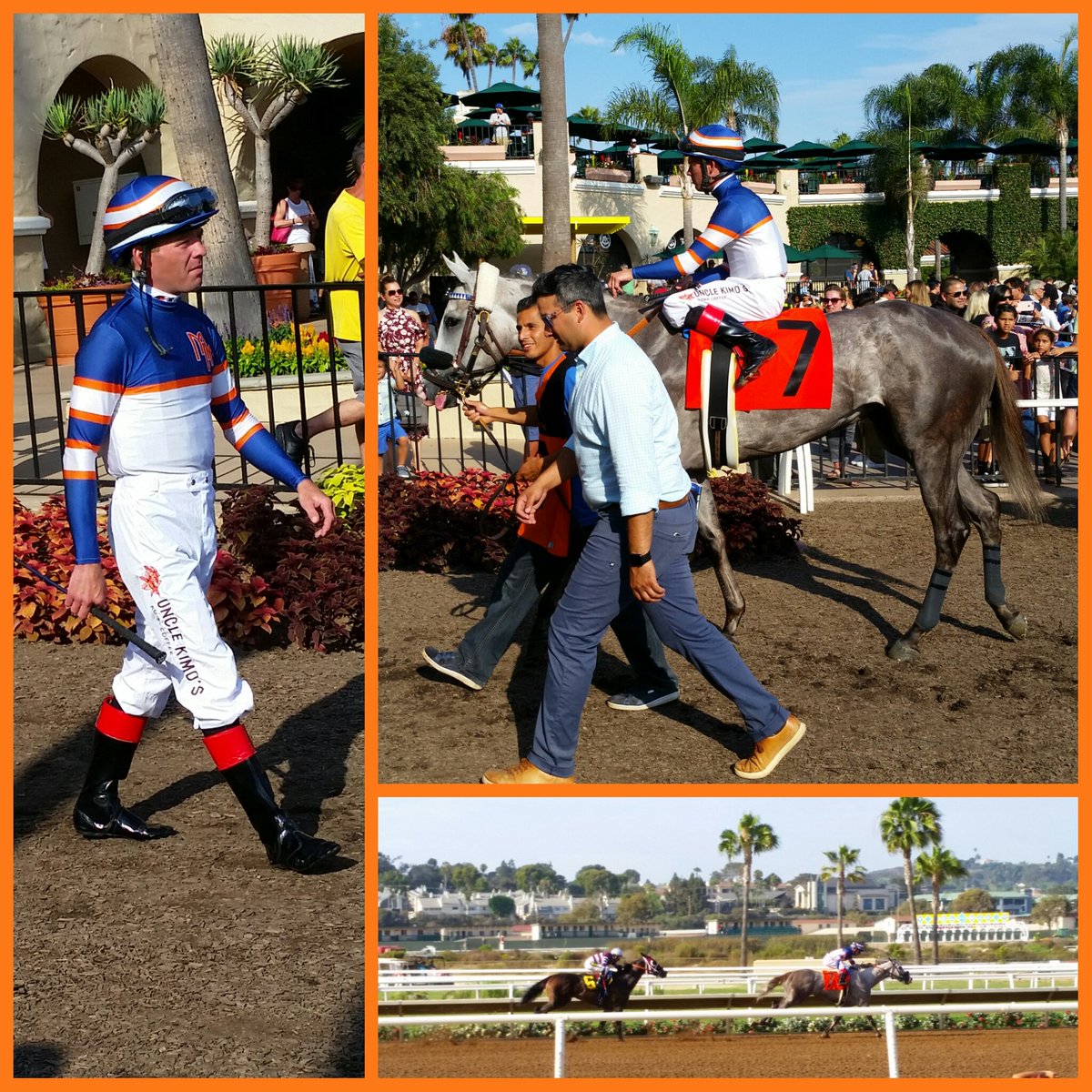 JPrusia's tweet photo. Just Grazed Me and jockey Tyler Baze, winners of the #FleetTreatStakes today at Del Mar.
#DelMar #DelMarScene #DelMarThoroughbredClub #DelMarRacing #CoolAsEver #WhereTheTurfMeetsTheSurf #SummerMeet #HorseRacing #Thoroughbreds #JustGrazedMe #TylerBaze #PhilDAmato #NickAlexander https://t.co/auJFVGASw5